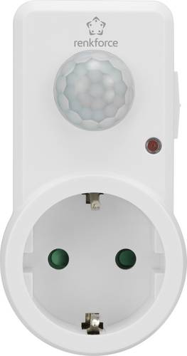 Renkforce 1588385 Zwischenstecker PIR-Bewegungsmelder 120° Weiß IP20