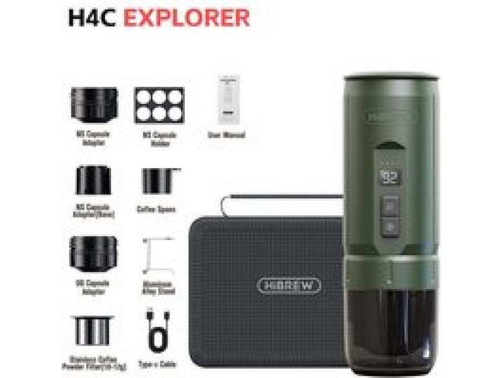 Machine à Expresso Portable HIBREW H4C - Machine à Café Manuelle pour le Camping - Voyage et Usage Domestique