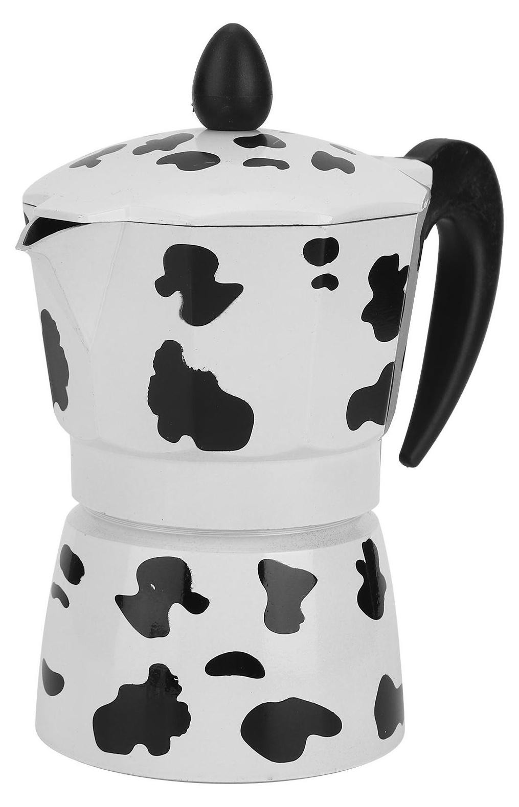 Cocosity Moka pot koffiezetapparaat van aluminium, melk/beige, 150 ml (3 kopjes)
