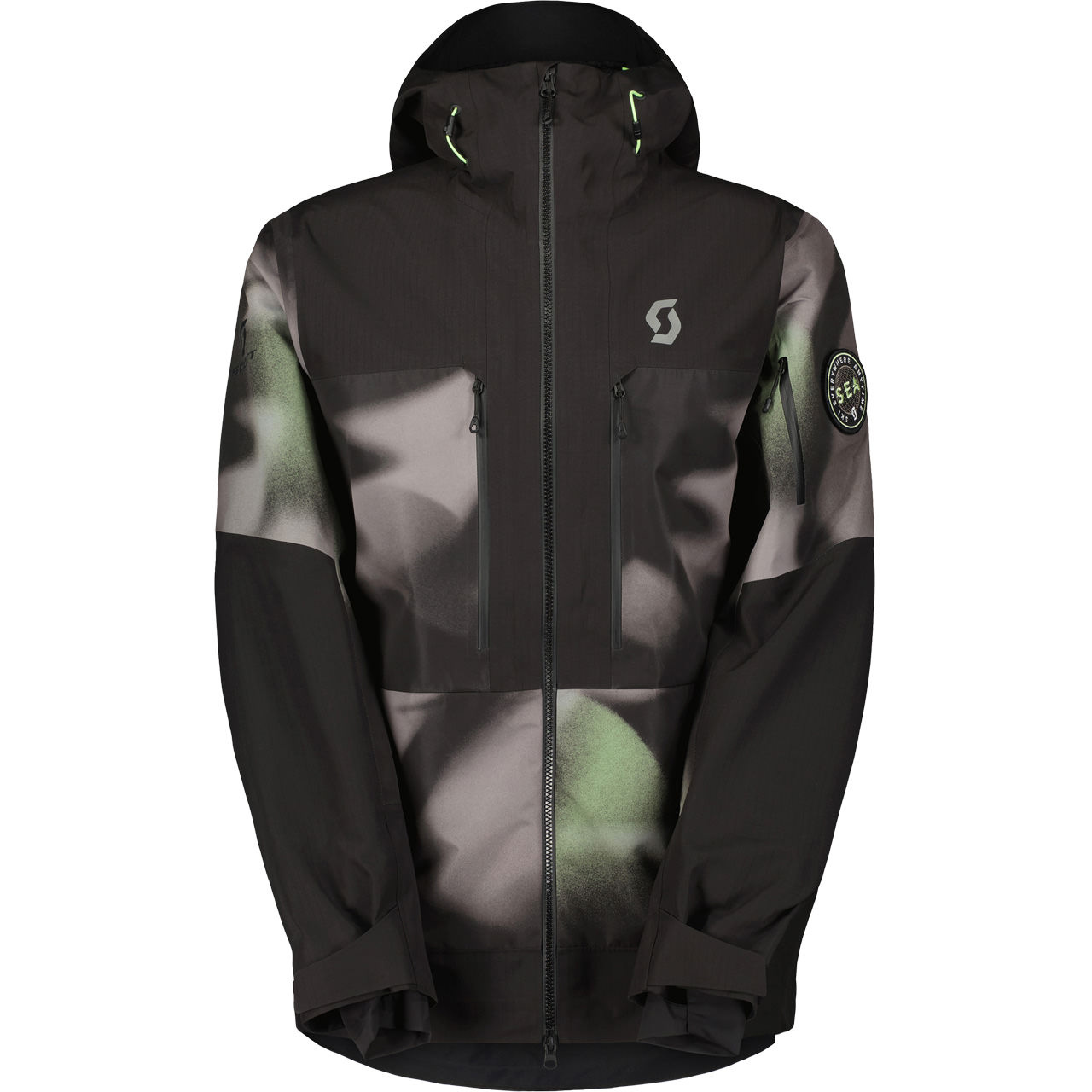Scott Herren Skijacke VERTIC RIPSTOP 3L evening grey print/black - M