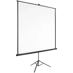 tectake Beamer Leinwand Stativ - 152 x 152 cm weiß