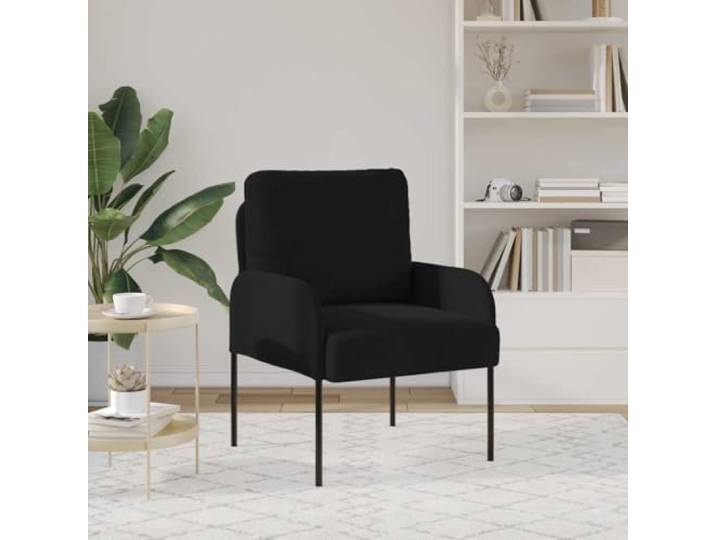 KTHLBRH Sofa mit Kissen 55 cm schwarz, Sperrholz Schwarze Metallbeine, weiches Polyester, modernes Design, einfache Reinigung