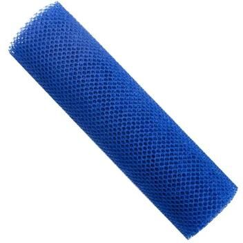 Inspire Essentials African Net Bath Sponge Exfoliating Mesh Body Scrubber Long Stretch Washcloth blue