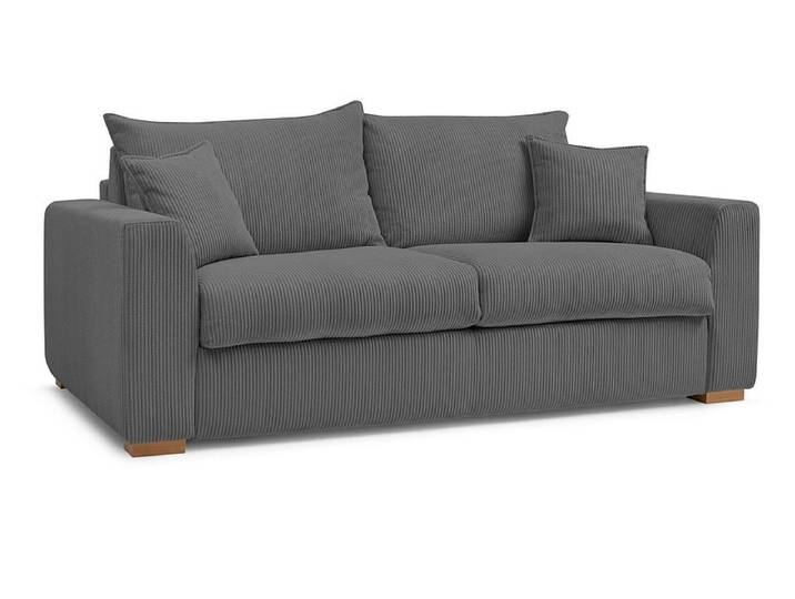 Bettsofa BOBOCHIC AUGUSTIN Cord-Stoff dunkelgrau