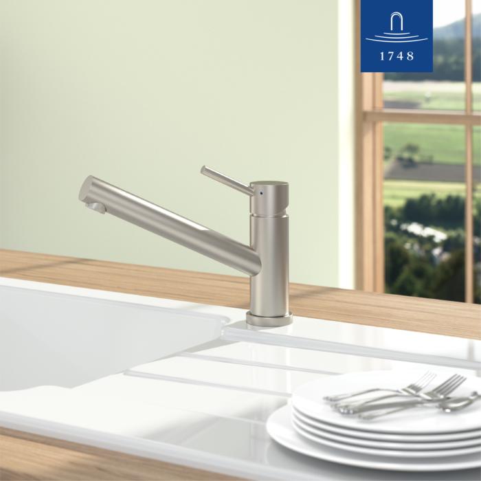 Villeroy und Boch Como Window Küchenarmatur 925700LC 14,8 l/min, umlegbar, Edelstahl massiv