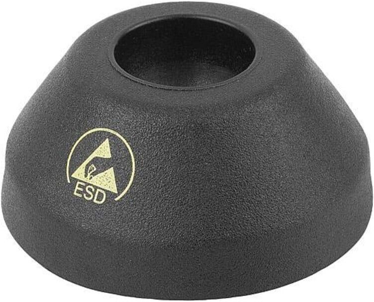 KIPP Teller antistatisch Form B Ø 49mm Thermoplast schwarz Anti-Slip-Platte (K0415.12050)
