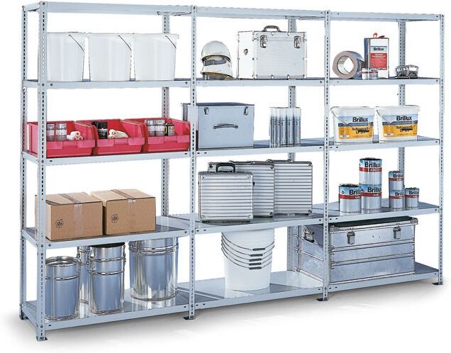 META Fachbodenregal FIX, 330 kg, 2500 x 1000 x 600 mm, Grundregal