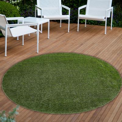 Andiamo "Rasenteppich Sansibar, Gesamthöhe ca. 20 mm" rund realistische Optik, mit Drainagefunktion, für Balkon & Terrasse