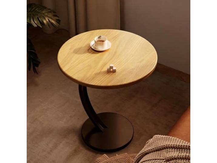 PEIVYRBCGA Runder Beistelltisch Metallgestell für Wohnzimmer Schlafzimmer Kompakter runder Nachttisch mit Metallrahmen 40cm(B)