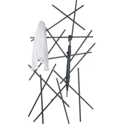 Garderobenleiste SPINDER DESIGN "MATCHES", schwarz, B:100cm H:184cm T:15cm, Edelstahl, Garderobenhalter, Breite 100 cm, Höhe 184 cm
