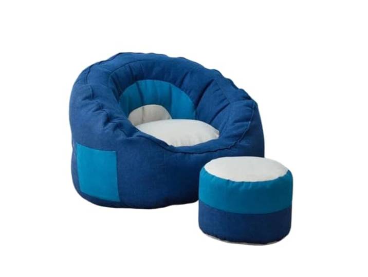 Xumh2024-3 Sitzsack Sitzsack Lazy Sofa Tatami Bodenstuhl for kleine Wohnung Single Casual Recliner(Blue,Klein)