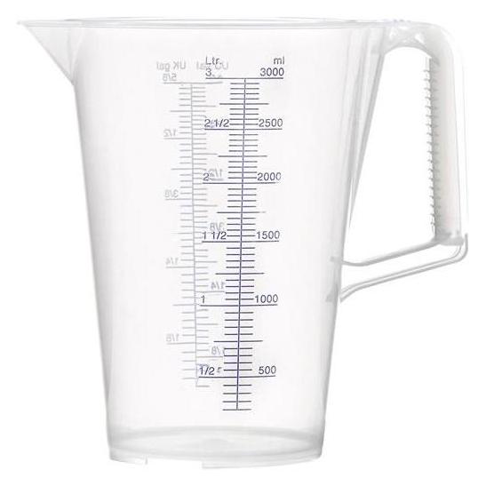 Pressol Messbecher 3 l blau bedruckte Skala Polypropylen (3000 ml) (07084)