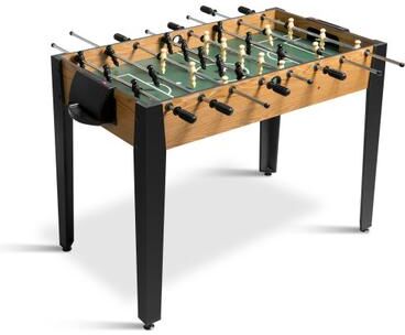Costway 48 Inch Competition Sized Home Recreation Wooden Foosball Table-Brown