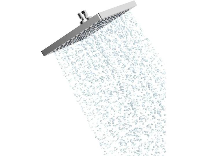 Regenbrause Duschkopf 250x250mm Edelstahl Eckig Schwenkbar Chrom