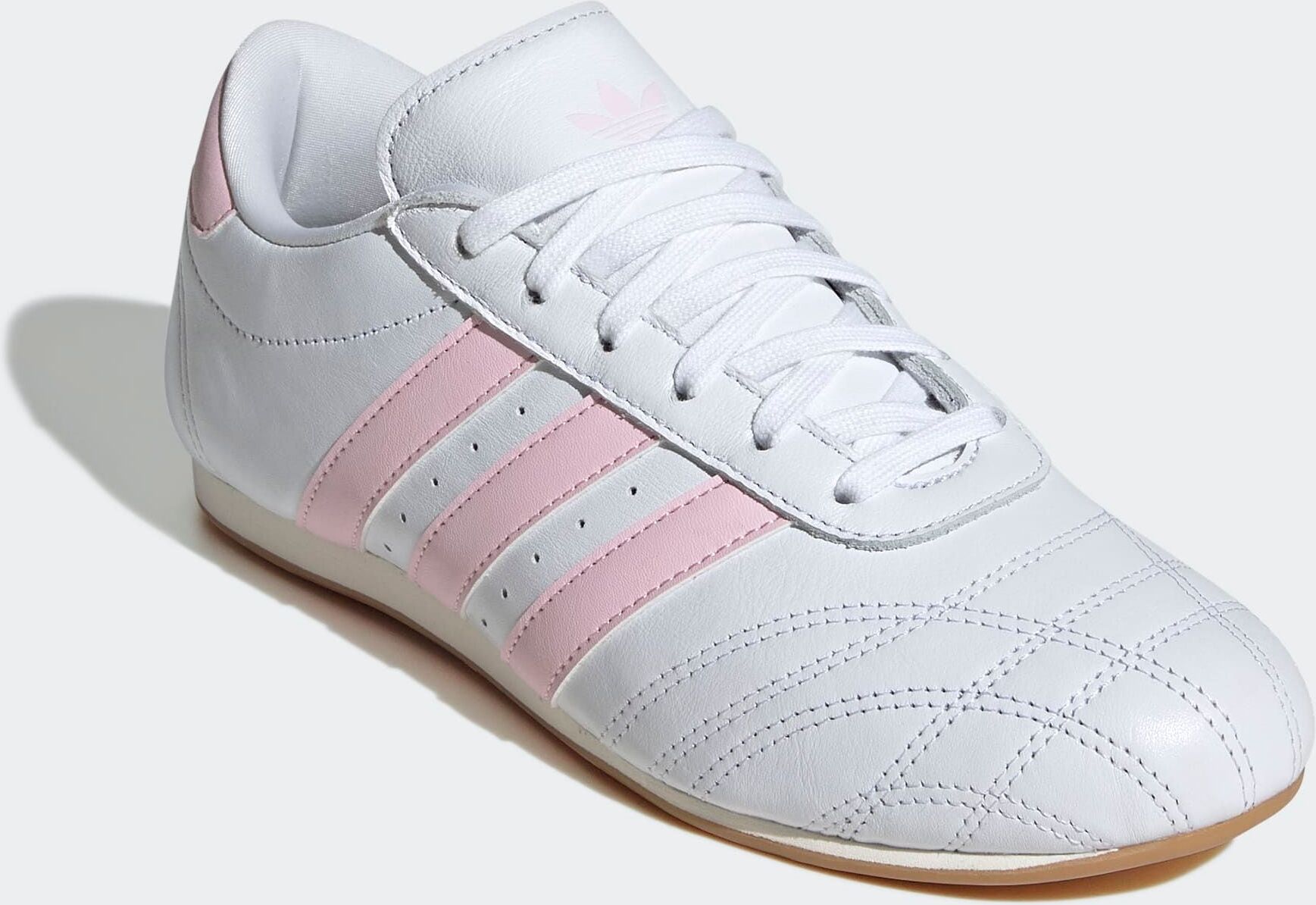 Sneaker ADIDAS ORIGINALS "TAEKWONDO", Damen, Gr. 37, weiss (cloud weiß, clear pink, gum 3), Leder, Schuhe Sneaker cloud weiß, clear pink, gum 3 37