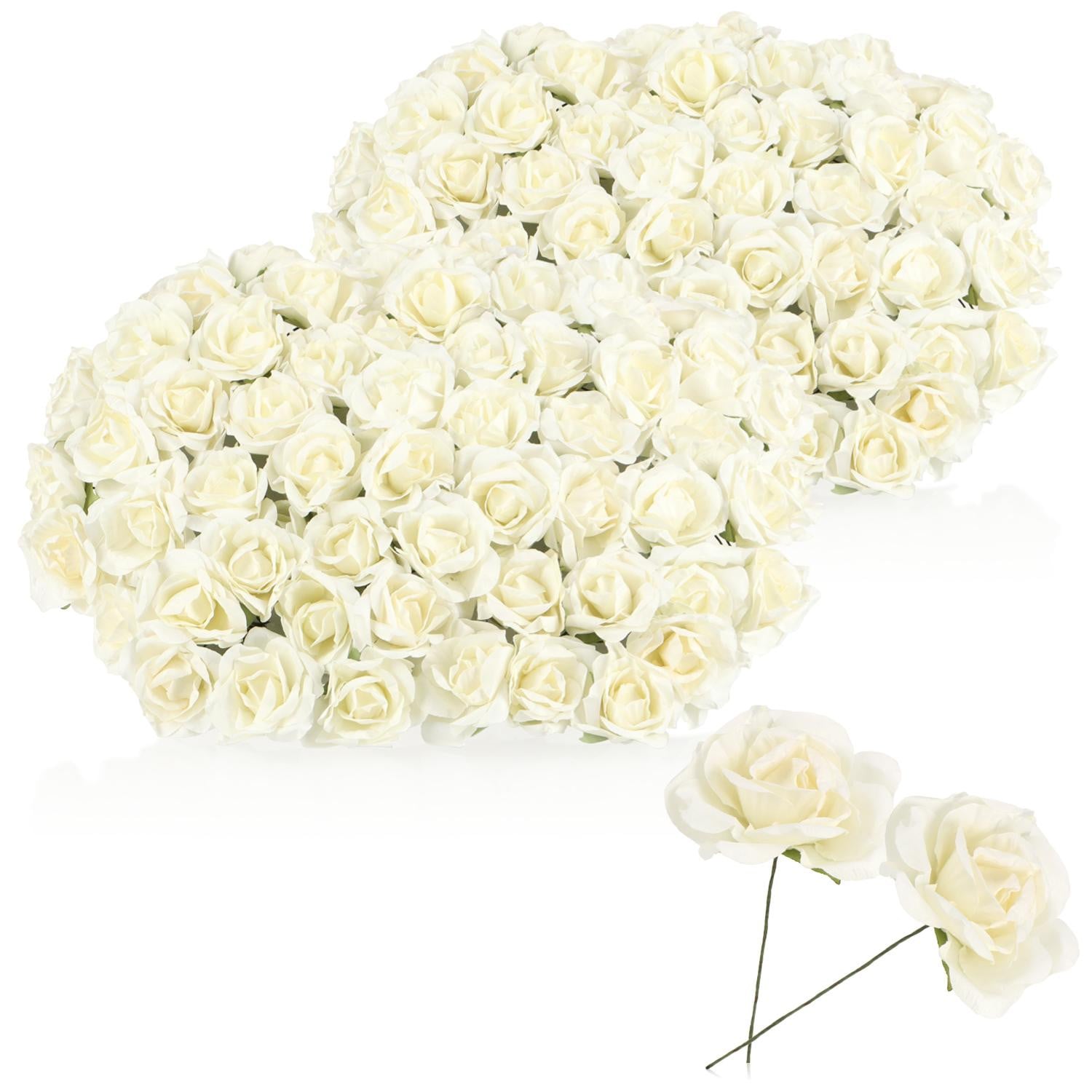 COM-Four 20 bosjes witte decoratieve bloemtakken met elk 6 bloemen