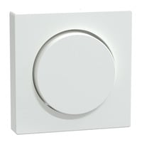 Zentralplatte mit Drehknopf für Dimmer im Design System M, Typ MEG5250-0325 weiß (glänzend), Retail