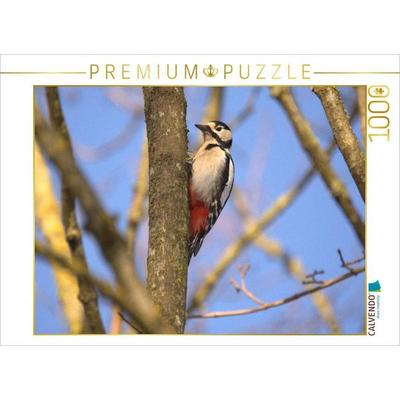 CALVENDO Puzzle Buntspecht | 1000 Teile Lege-Größe 64x48cm Foto-Puzzle für glückliche Stunden