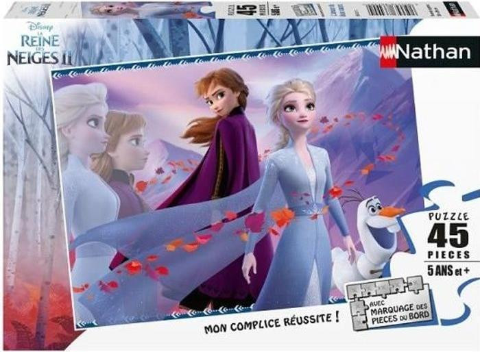 Nathan Puzzel Frozen 2 Liefde tussen zussen met poster, 45 stukjes, vanaf 5 jaar