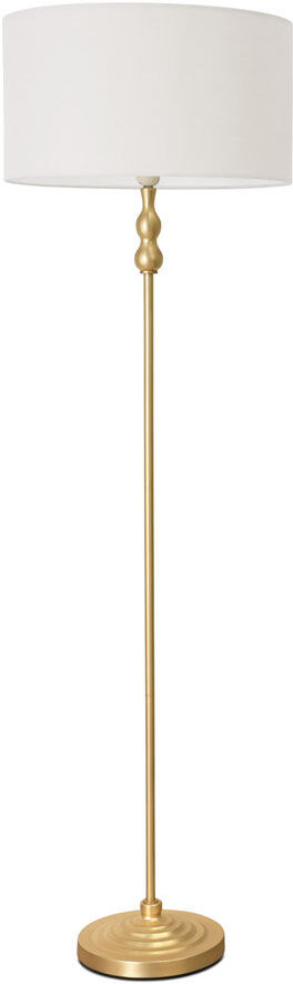 Rosdorf Park Saylorsburg 151cm Traditional Floor Lamp Gold Metal/White Fabric 151cm H X 45cm W X 45cm D