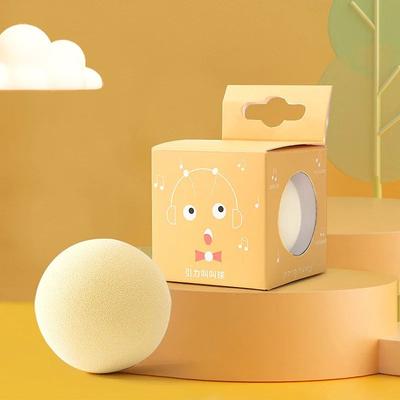 Uplift Treasures Interactive Chirping Cat Toy Ball With Animal Sounds eva Yellow