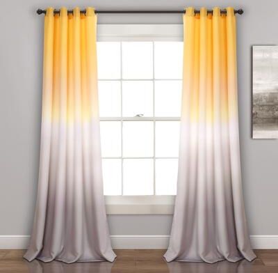 Lush Decor Ombre Fiesta Room Darkening Window Curtain Panel Pair