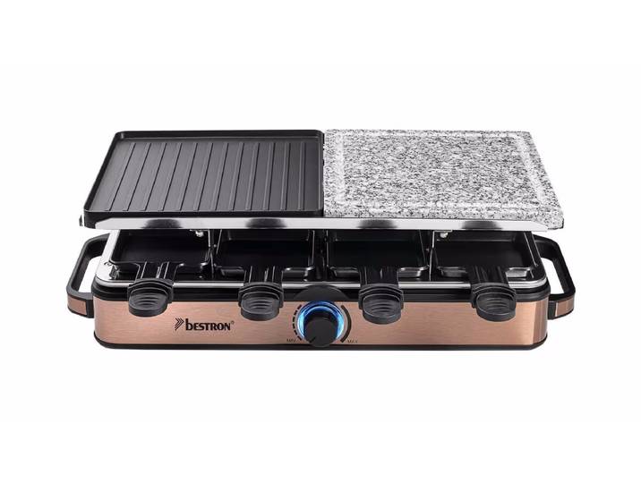 Bestron ARG1200CO Raclette-Grill – Raclette Ofen/Raclette Grill – kupfer