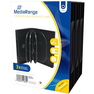 MediaRange DVD Case 10Disc Black (3) Leerhüllen Kapazität: LEER