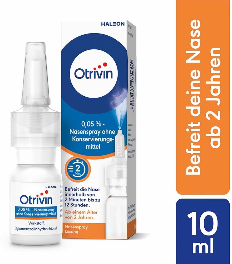 Otrivin 0,05 % Nasenspray ohne Konservierungsmittel 10ml