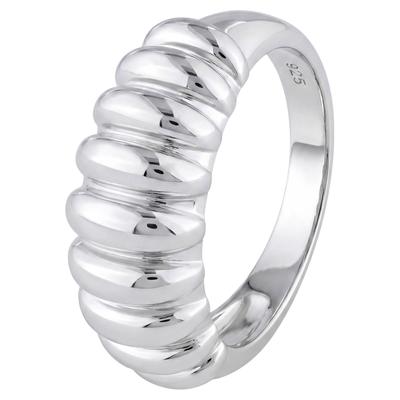 Silberring JOBO "Statement Ring" Gr. 50, silber (silber 925), Fingerringe, Damen, 50, Silber 925 (Sterlingsilber), Silberring, 925 Silber rhodiniert