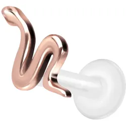 PTFE Labret mit Innengewinde + Titan-Aufsatz SCHLANGE