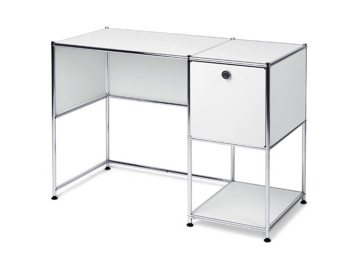 Tchibo - Schreibtisch Metall »Cn3« mit Klapptür - 116x52,5x75cm - chrom -