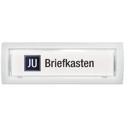 JU Namensschildtaster Klingeltaster Kombitaster mit LED-Beleuchtung 21-111B, wei