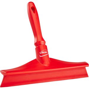 Vikan Fensterabzieher Ultra Hygiene mit Ministiel, für Glas, mit Gummilippe & Kunststoffschiene, rot, Breite 24,5 cm