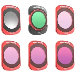 Sunnylife Pocket 4/Pocket 3 MCUV CPL ND8/16/32/64 Filterset, Action Cam Zubehör, Transparent