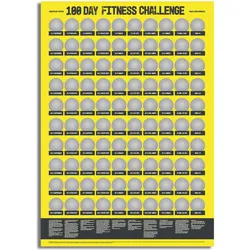 Out of the blue, Bilder, 100 Tage Fitness Challenge Scratch off Poster zum Rubbeln (60 x 42 cm)