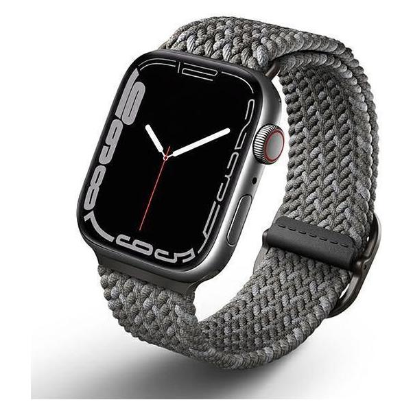 Uniq pasek Aspen Apple Watch 44424549 mm Series 45678SESE2Ultra Braided DE szary (42 mm, 44 mm, 45 mm, 49 mm, Polyester, Weavex) (UNIQ-45MM-ASPDEPGRY)