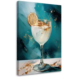 LEINWANDBILD Cocktail Glas Getränkebar 40x60cm