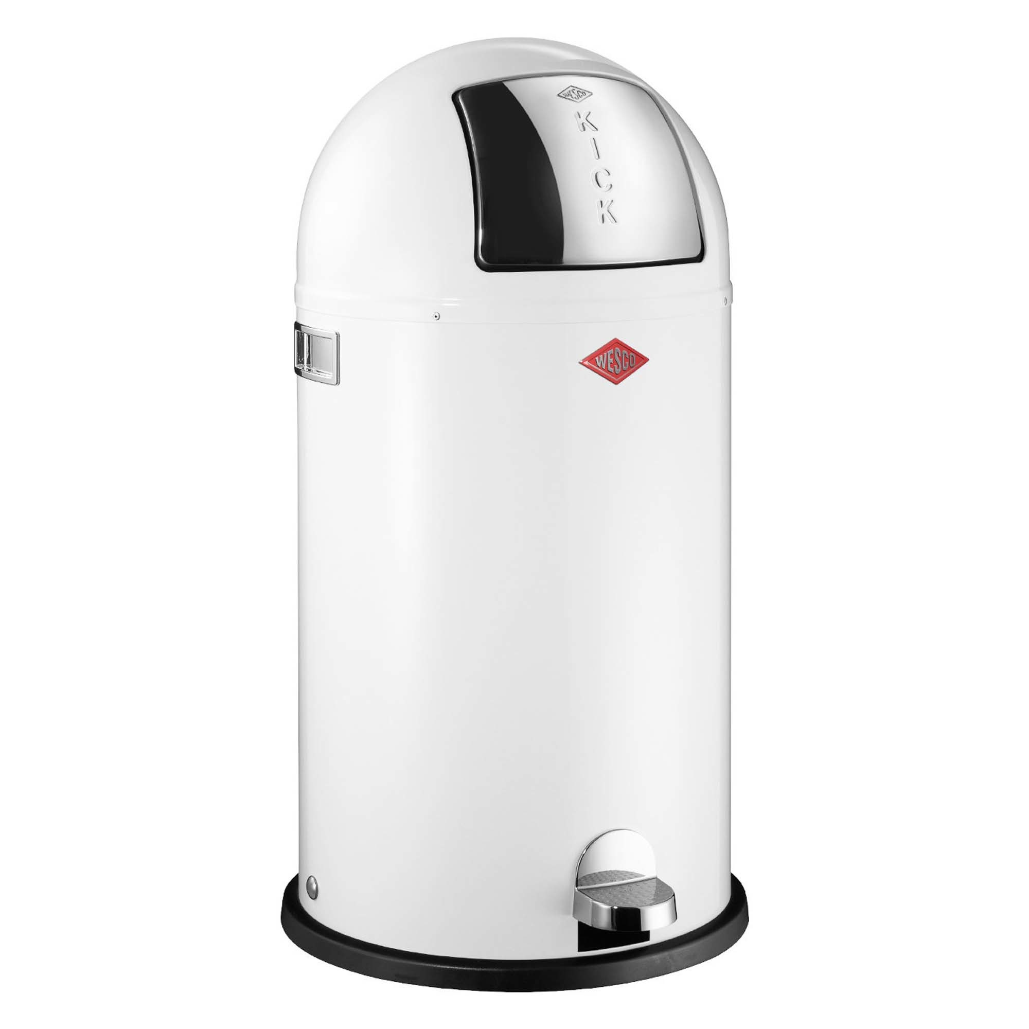 Wesco Kickboy Abfallsammler Metall Weiß 40 Liter
