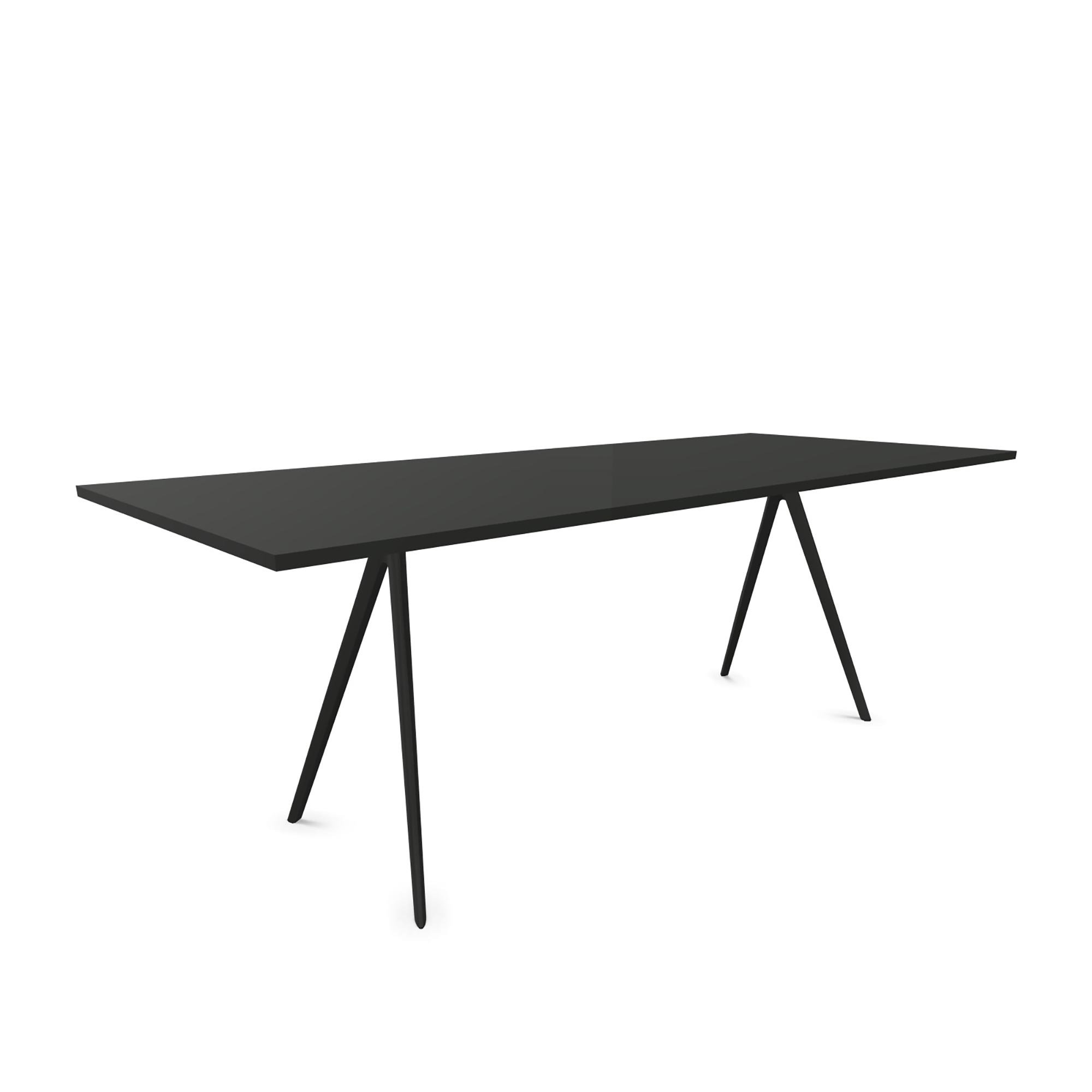 Magis Baguette Tisch (200 x 90cm) (Gestell schwarz pulverlackiert / Platte MDF s... Gestell schwarz pulverlackiert / Platte MDF schwarz TV1700/black5140+TV1720/MDF-black8510