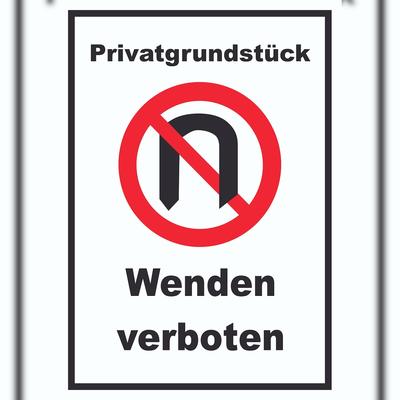 HB-Druck Privatgrundstück Wenden verboten Schild A3 (297x420mm)