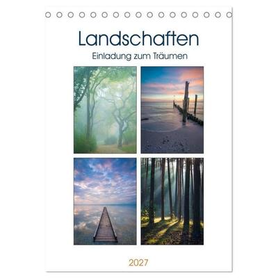 Landschaften - Einladung zum Träumen (Tischkalender 2027 DIN A5 hoch), CALVENDO Monatskalender