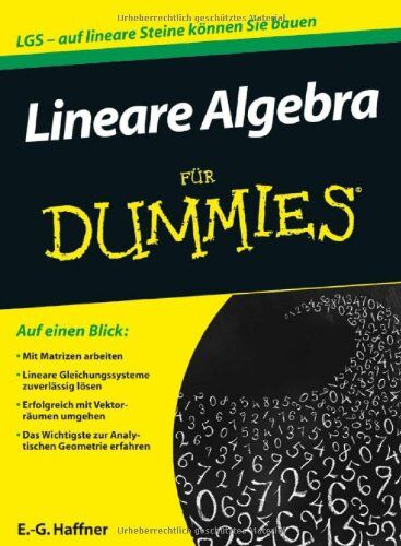E.-G. Haffner - Lineare Algebra für Dummies (Fur Dummies) - Preis vom 09.10.2026 07:28:09 h