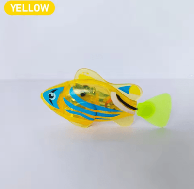 Inspire Picks LED Interactive Swimming Robot Fish Toy For Cats yellow