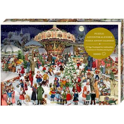 Puzzle-Adventskalender – Nostalgischer Weihnachtsmarkt