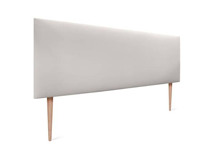 DHOME Kopfteil aus Kunstlederoder Stoff AQUALINE Glatt mit Beinen Kopfteil gepolstert Luxusbett Kopfteil (Kunstleder Weiß Knochen, 145cm Mit Füßen (Betten 120/135/140)