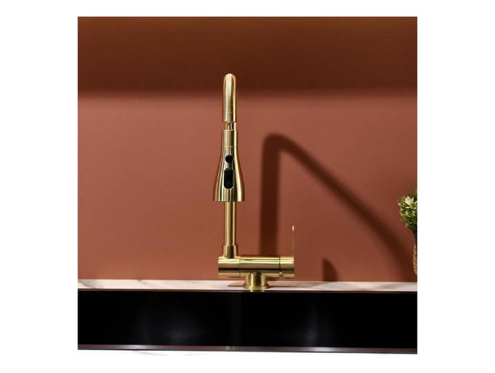 LuxusKollektion Küchenarmatur Küchenarmatur Vorfenster Gebürstetes Gold (1-St)