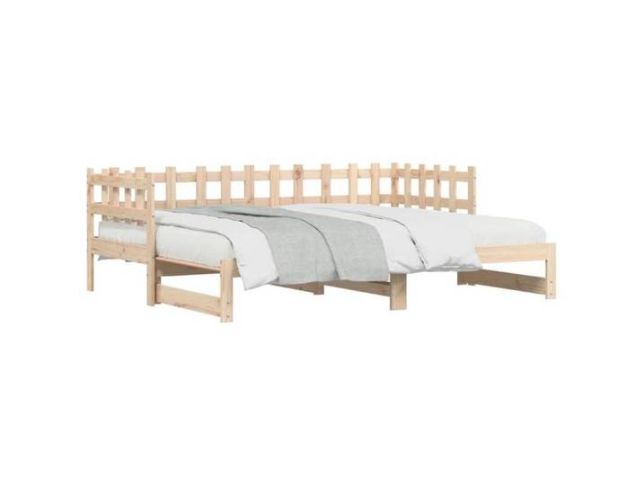 CLARENCE® Lit coulissant - Cadre de lit chambre - sans matelas - 2x(80x200) cm Bois massif LV1473