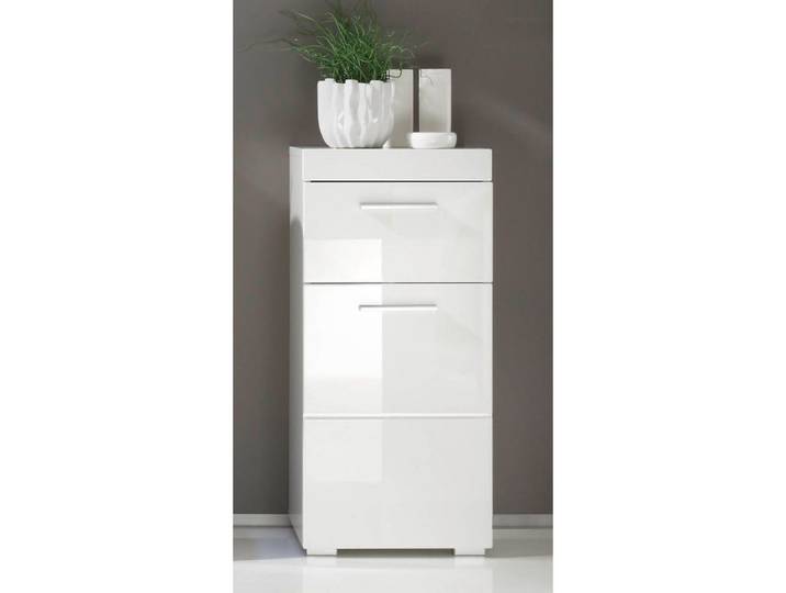 Lomadox Beistellschrank ALTENA-19 Beistellschrank Badezimmermöbel in Weiß Hochglanz, : 37/79/31 cm