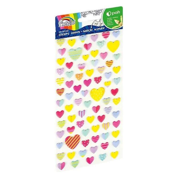 Fiorello Bunte konvexe Herzaufkleber GR-NP150 (48020687)